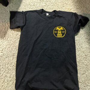 Size M Rare Vintage 80s NAVAL ACADEMY RTC USN BLACK SHIRT NAVY IRON MAN